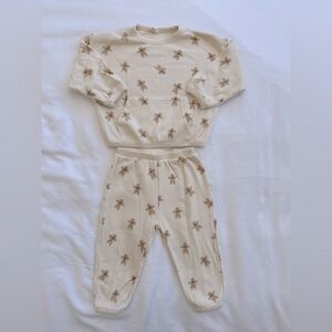 Quincy Mae Waffle Slouch Set - Gingerbread